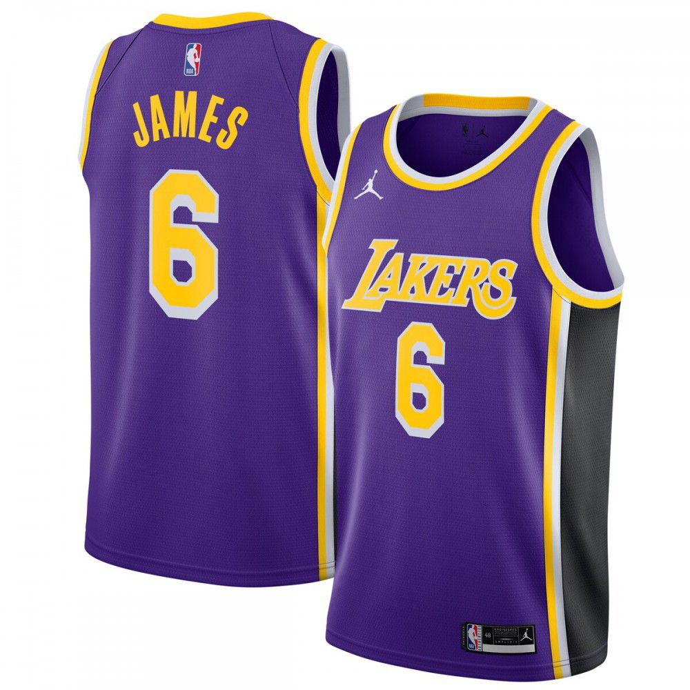 LeBron James Los Angeles Lakers Jordan Brand 2021/22 #6 Swingman Player Jersey Purple - Statement Edition-Pro Kit Vault | Brand New 26/27 Sports Jerseys